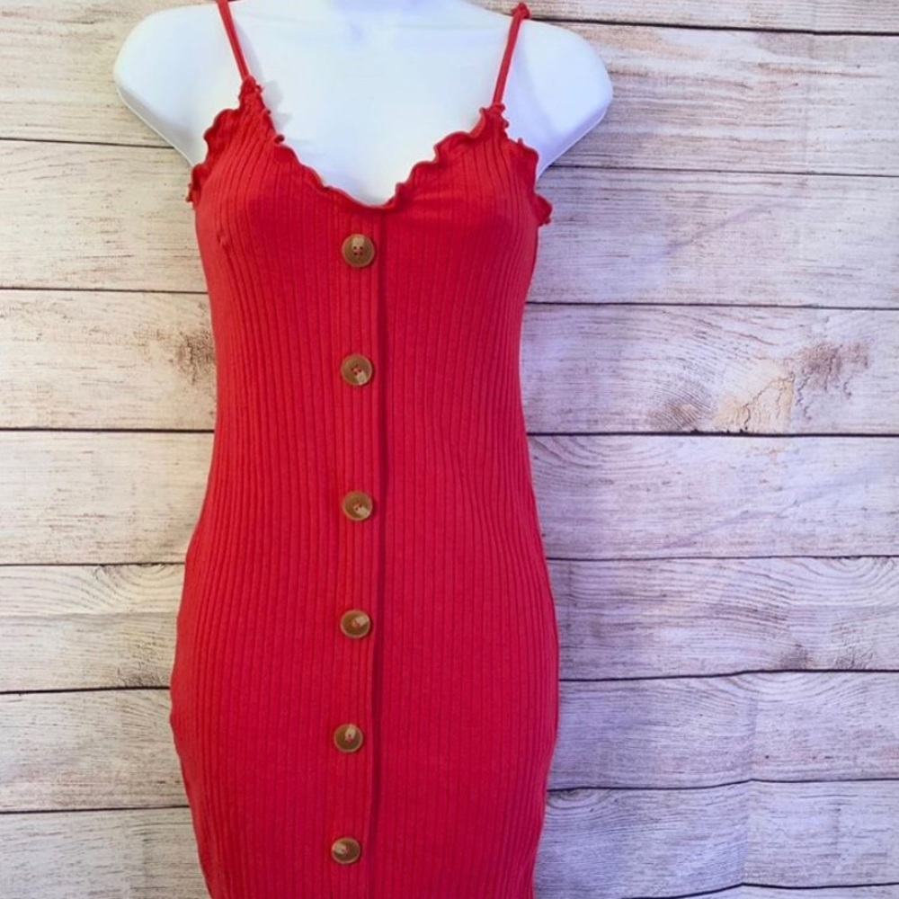 BUTTON DOWN MERROW CAMI MIN DRESS